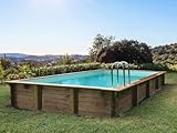 Piscina Rectangular de Madera Sunrise - 8.20 x 5.20 x 1.44 m