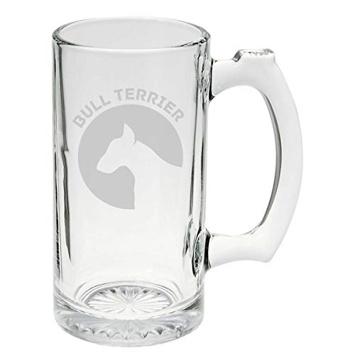 Bull Terrier Dog Breed Pride Glass Stein Mug 16 ounce