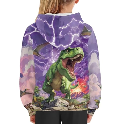 Image of WELLFLYHOM Boys Hooded Sweatshirts Hoodie Pullover Cool Graphic Crewneck Blouses Size 6-16