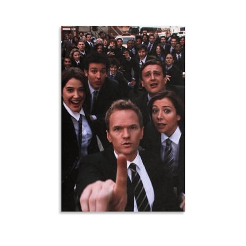TNERPAR Póster decorativo de TV com texto em inglês "How I Met Your Mother" (Como conheci a sua mãe), tela decorativa para a parede da sala de estar, quarto, pintura artística de parede,