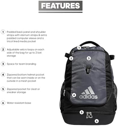 adidas Mochila Utility XL Team, Cinza Onix, One Size, Mochila