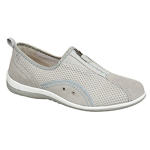 Zapatos Kimberley de Boulevard, para mujer, de malla con cremallera, color azul, color Gris, talla 5 UK