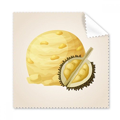 Cadeau original : lot de 5 chiffons de nettoyage en tissu jaune motif popsicle durian