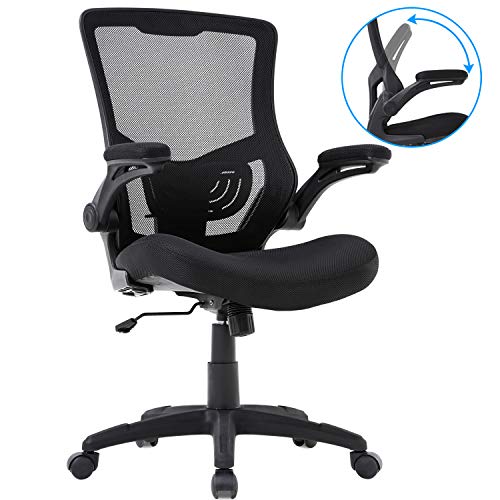 Home Office Chair Mesh Desk Chair Computer Chair with Lumbar Support Flip Up