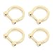 CRAFTMEmore D-Rings with Closing Screw Shackle Key Holder Horseshoe U Shape Dee Ring DIY Leather Craft Purse Replacement for 1/2 Inch Strap 4 pcs (Gold)