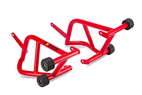 Image of Bizen Bajaj Pulsar NS400 Premium Crash Guard /Engine Guard with Double Frame Sliders - RED
