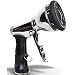 Spray Nozzle for Garden Hose / Hand Sprayer - Heavy Duty - Chrome Metal Watering Gun - LIFETIME GUARANTEE! - High Pressure - Car Water Sprayer - Pistol Grip Front Trigger - Flow Control Setting Knob - High Quality - Best for Washing Cars, Cleaning, Lawn & Garden, & Pets!