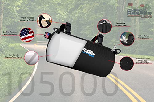 Alforja Barrel para Honda Ruckus y Zoomer - Negro - Exterior de nailon balístico industrial, inserción de termoplástico rígido, cierre con cremallera completa miniatura 2
