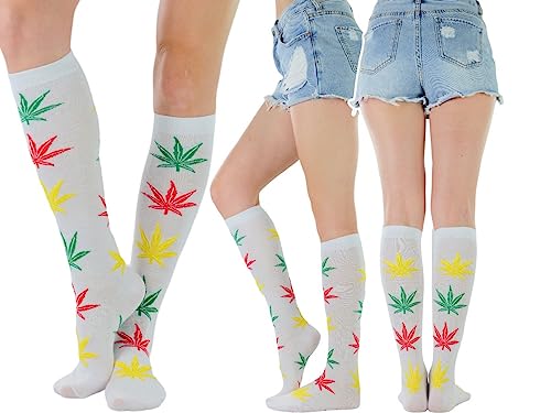 Image of ToBeInStyle Women's Colorful Patterned Design Knee High Socks