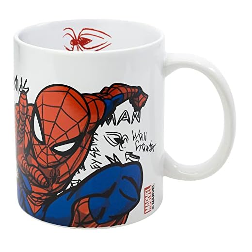 Taza de cerámica de 325 ml en caja regalo de Spiderman