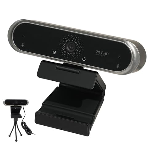 Webcam 2K avec reduction du bruit et mise au point automatique intelligente