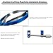 QiuLovesYT Professional Table Tennis Rubber Cutter Kit - Arc Bow Cutting Knife Design, Precision Cutting Edge, Adjustable Ping Pong Paddle Trimming Tool with Roller & Gloves, Fits All Racket Curves