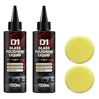 2pcs D1 Glass Polishing Liquid,Car Windshield Cleaner, Oil Film Remover,Convient pour le Nettoyage des Vitres de Voiture Stain Removal,Enlever les Petites Rayures