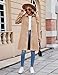 UANEO Womens Pea Coat Faux Wool Single Breasted Long Trench Coat Peacoat Dress Coat Winter (Camel-S)