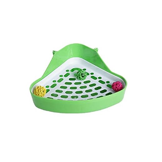 TREESTAR Toilette triangle pour animaux de compagnie Convient aux lapins Rat Soin des poubelles 1 (vert)