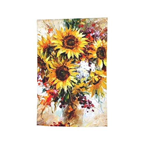 Drapeau de jardin tournesol double face 12,5x18 cm pour l'extérieur
