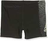 Speedo Jungen Gala Logo Panel Aquashorts Gala Logo Panel, Black/Bright Zest, 128 (Herstellergröße: 26)