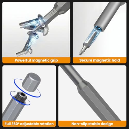 Image of Dyazo 24-in-1 Precision Screwdriver Kit | Professional Hardware Tool Set with Magnetic Handle & Interchangeable Bits | Compact & Portable Case for Electronics, Mobile, PC, Watch & Home Repair (Black)