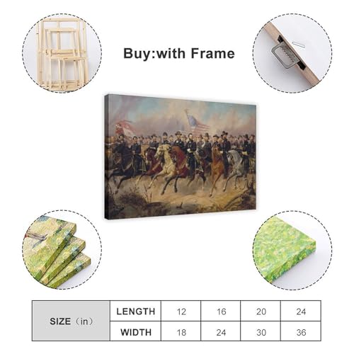 Poster General Grant Impression sur toile 30x45 cm avec cadre