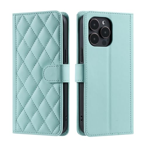 Étui de téléphone en cuir PU iPhone 15 Pro avec porte-cartes et rabat aimanté antichoc