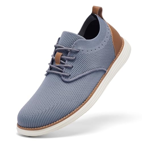 Men's Casual Dress Sneakers Mesh Lace-up Fashion Oxfords Comfortable Lightweight Walking Shoes