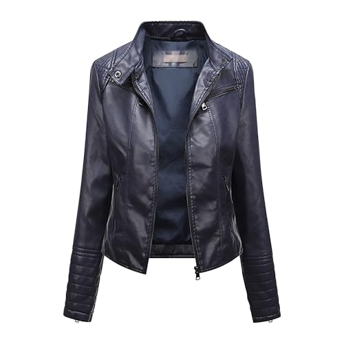 Veste tendance similicuir légère contre la fraîcheur de mi-saison