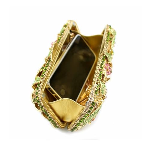 Image of Luxury Crystal Clutch Purse for Women Rhinestone Handbag Formal Party Evening Bag Sparkly Bridal Flower Purse