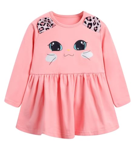 Image of Girls Fall Winter Outfits Cartoon Animal Long Sleeve Crewneck Sweatshirt Top+Sweatpant 2 Piece Clothing Set 3-9T