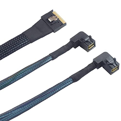 Câble Mini SAS Slimline SFF-8654 8i vers SAS HD SFF-8643 pour serveur et stockage interne 1m