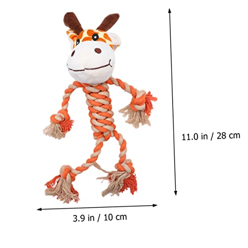 Didiseaon Brinquedos De Algodão Aniaml 3 Peças Brinquedo De Dentição Mastigar Forma Corda Animal De