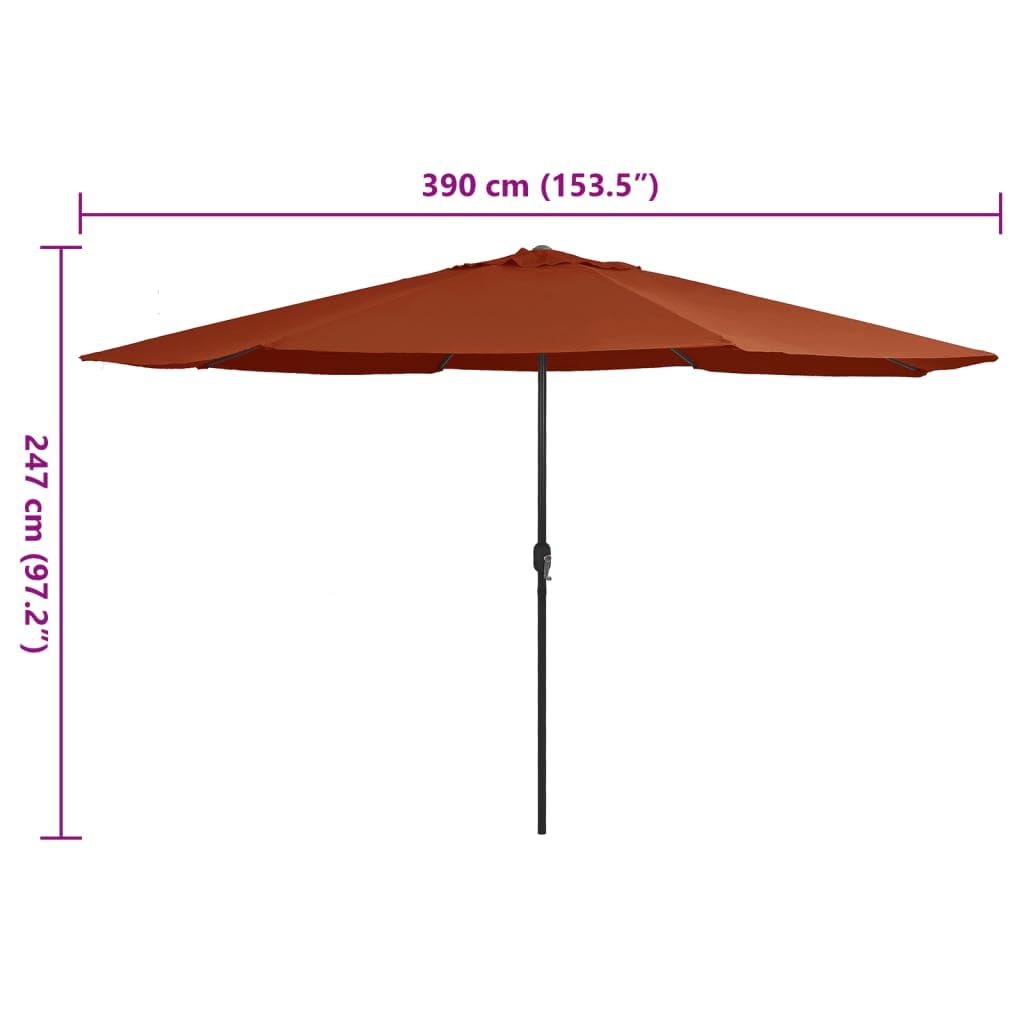 vidaXL Parasol ogrodowy na stalowym słupku 400 cm wiele kolorów