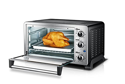 Toshiba Mc25Cey-Ss Mechanical Oven With Convection/Toast/Bake/Broil Function, 25 L Capacity/6 Slices Bread/12-Inch Pizza, Stainless Steel #TOP7