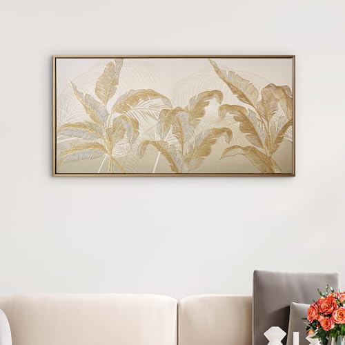 Image of Home Centre Artistry Sartora Canvas Leaf Picture Frame - 100x50cm