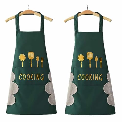 Image of FancyDressWale Waterproof Kitchen aprons for women and men with big Pocket and creative hand wipping