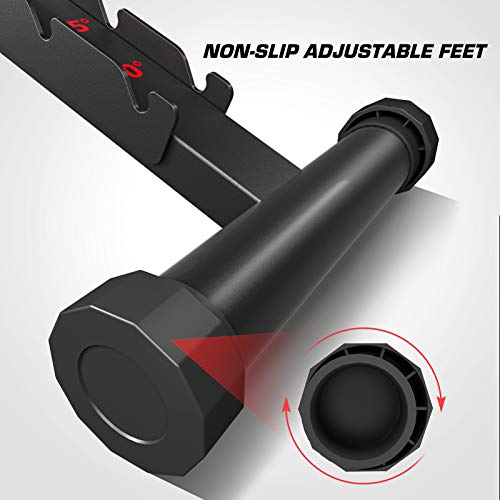 pelpo Weight Bench for Full Body Workout, Adjustable Strength Training Bench Press in Home Gym, Fast Folding Roman Chair Holds up to 330LBS, Black