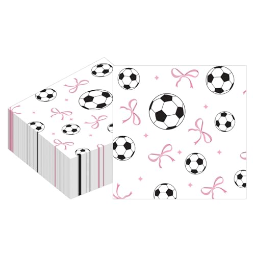 FESTA DI CALCIO MONDIALE 2026 STYLE: Questi tovaglioli decorativi per i mondiali 2026 sono ideali per feste a tema calcio, compleanni ed eventi, abbinati a tovaglioli da calcio e a una moderna mise en place per ragazze.