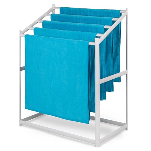 Coast Modern Pool Towel Rack – 5 Beach Towel PVC Drying Rack for Outdoor & Indoor Use