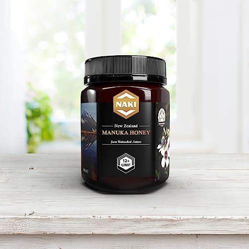 NAKI Manuka Honey Harvested, Tested. Traceable. Certified 100% New Zealand Honey - International Gold Award Winner (UMF 12+ MGO 350+, 8.8 oz)