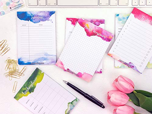 Papierdrachen 6 notepads for appointments weekly planner, to do list, shopping lists and notes - Image 3