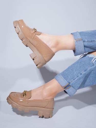 Image of JM LOOKS Women Fashion Loafers Stylish Casual Platform Shoes Fancy Solid Comfortable Sole for Womens & Girls