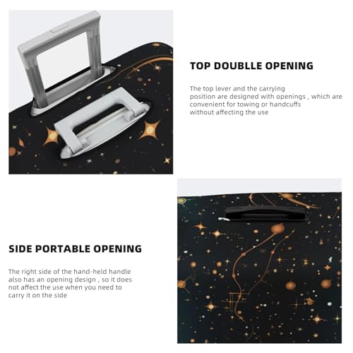 Travel Luggage Protector Cover Stars and constellations pattern Suitcase Covers for Luggage Fashion Washable Elastic Luggages Cover Protector Scratch Resistant Travel Essentials Suitcase Cover4