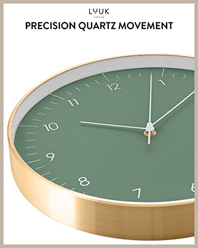 LUUK LIFESTYLE Wall Clock Large Round Silent Non-ticking (12 inch), Modern design - Image 3