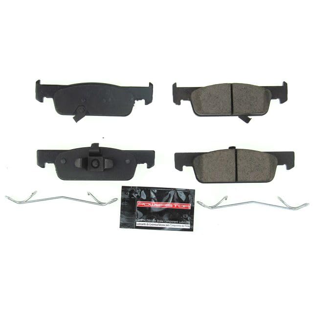 Image of PowerStop Front Brake Pads for Smart EQ fortwo 2019 | Smart Fortwo 2016-18 - Z23 Carbon-Fiber Ceramic Brake Pads with Installation Hardware, Z23-1955