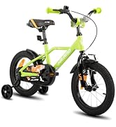 HILAND 12/14/16/20 inch kinderfiets voor jongens 3 - 9 jaar met steunwielen, handrem en terugslag