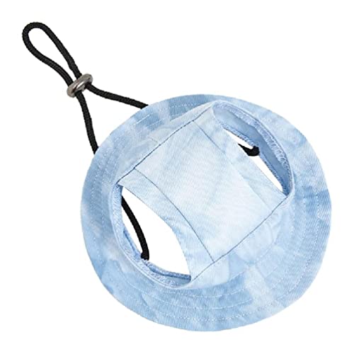 Hat Sun Hat Summer UV Protections Visors for Small Medium Large Dogs with Ear Hole Adjustable Chin Strap Sun Hat Uv for Small Medium Large Dogs Golden Retrievers Yorkies Large