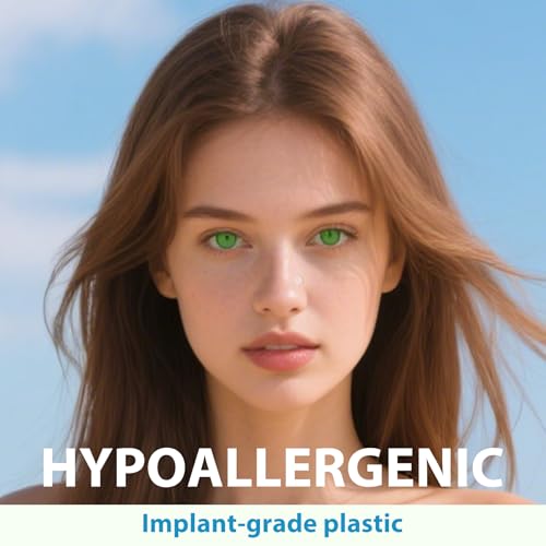 D.Bella 20g Clear Acrylic Nose Studs and Rings - Bioflex L Shaped Nose Pin Retainer for Men and Women4