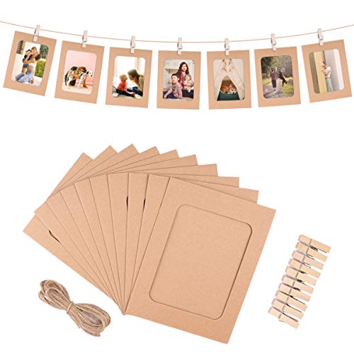 Garneck Moldura de papel, suporte de foto com clipe DIY para fotos de 10,16 x 15,24 cm, 30 peças de