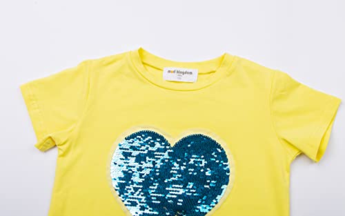 Image of Mud Kingdom Girls Boys Independence Day T-Shirt Fashion Sequins 4th of July Top Summer American Flag 2-9Y