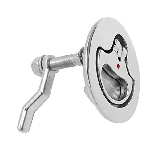 KHJK 316 Stainless Steel Cam Latch Marine Flush Hatch Pull with Back Plate