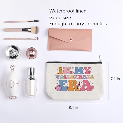 Volleyball Inspirational Gifts for Women In My Volleyball Era Makeup Bag Cosmetic Bag Volleyball Stuff Gifts for Teen Girls Volleyball Players Teams Birthday Gifts for Best Friend BFF Bestie Her2